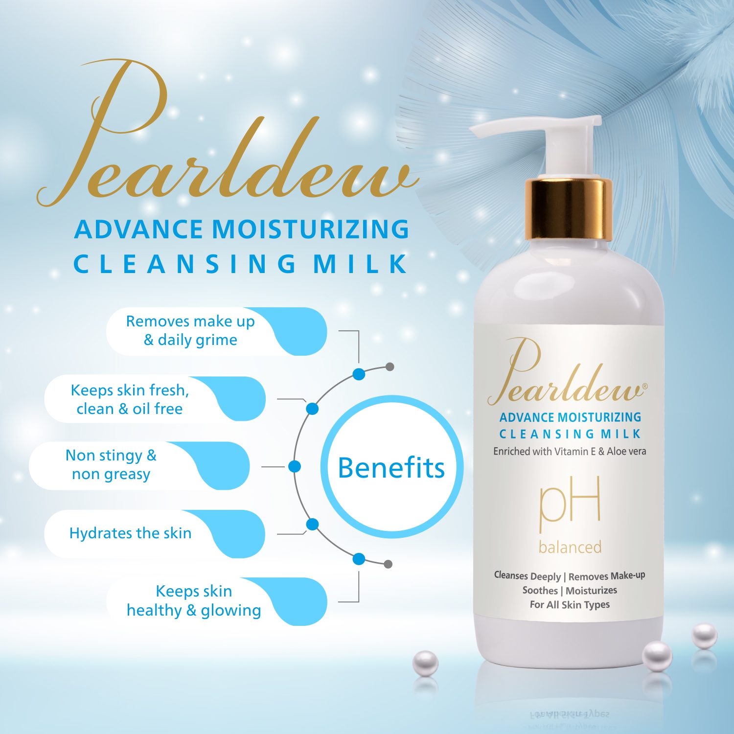 Pearldew Advance Moisturizing Cleansing Milk - Image 3
