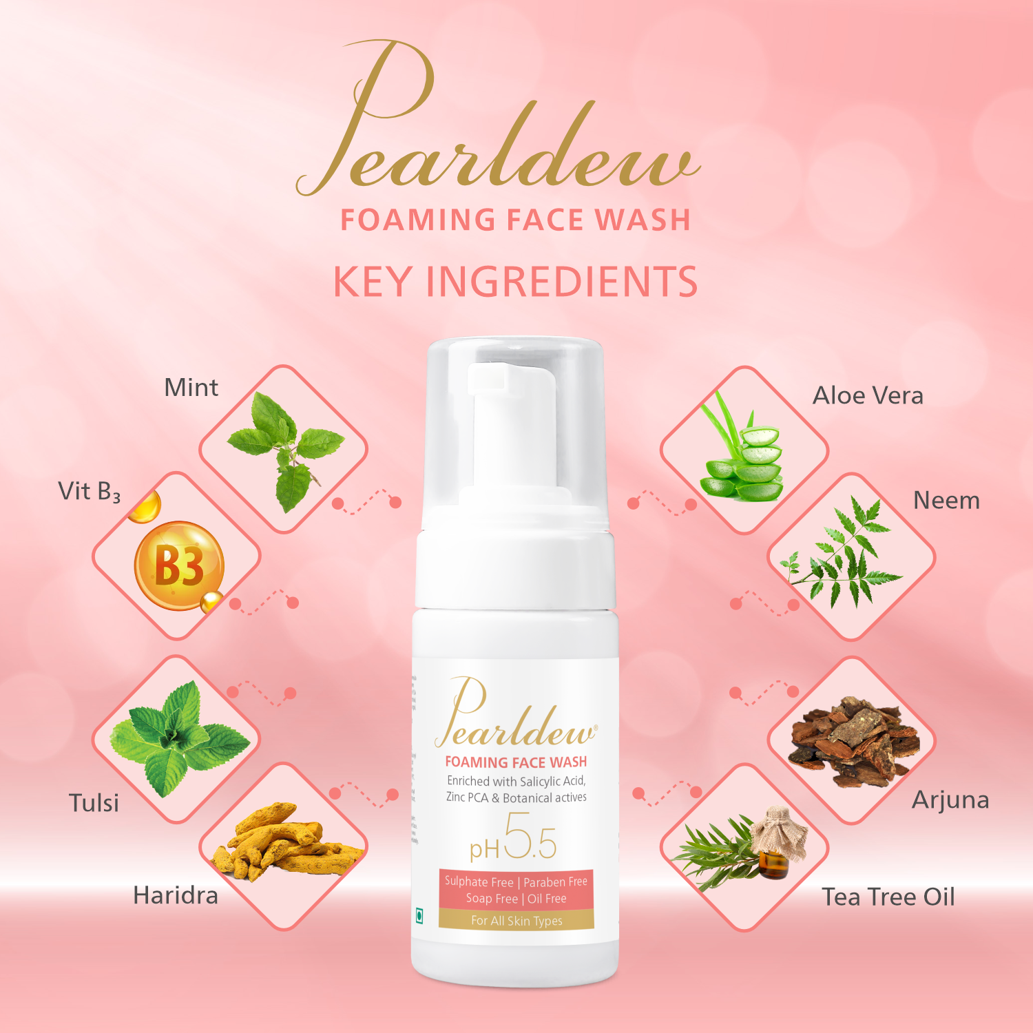Pearldew Anti-Acne Foaming Face Wash - Image 3