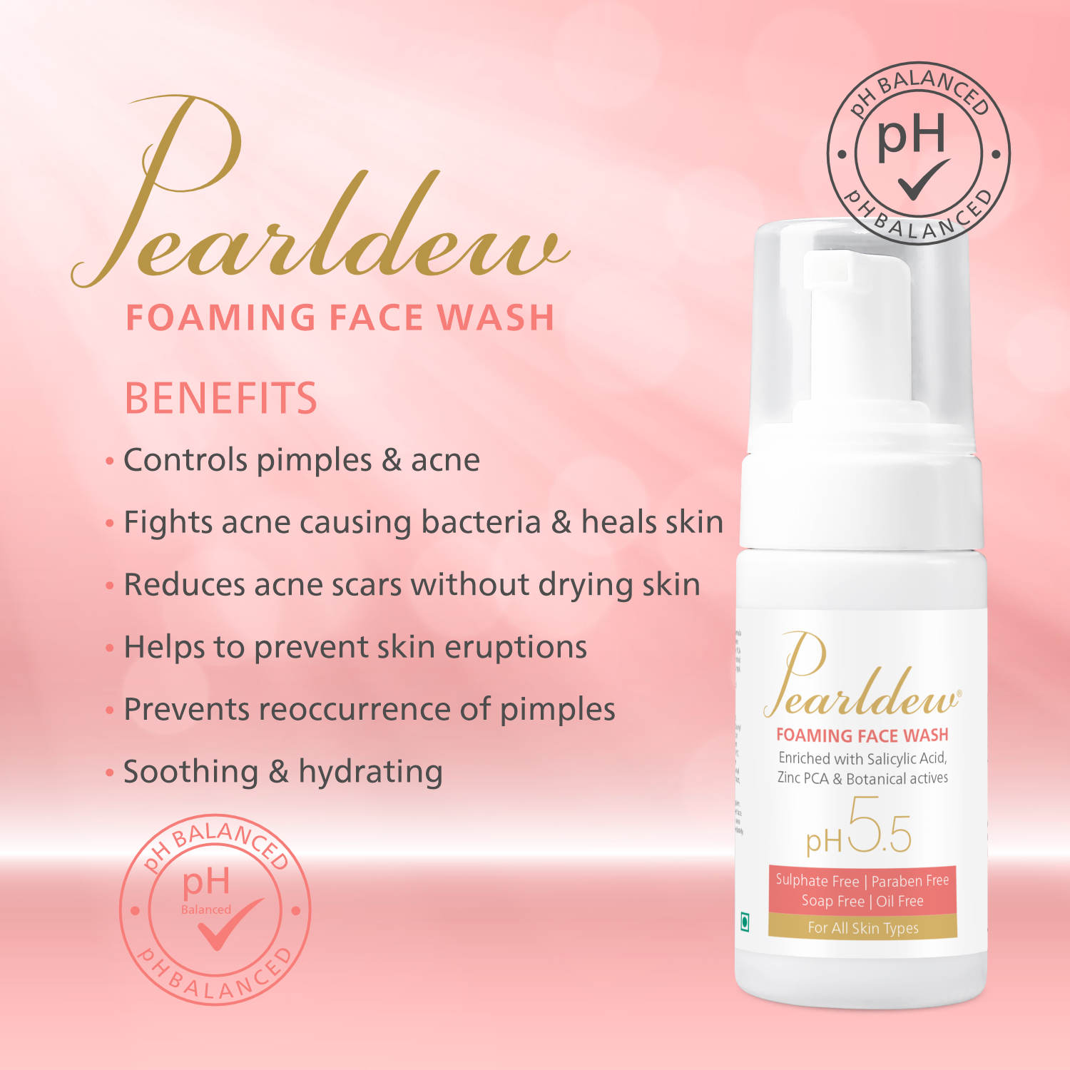 Pearldew Anti-Acne Foaming Face Wash - Image 4