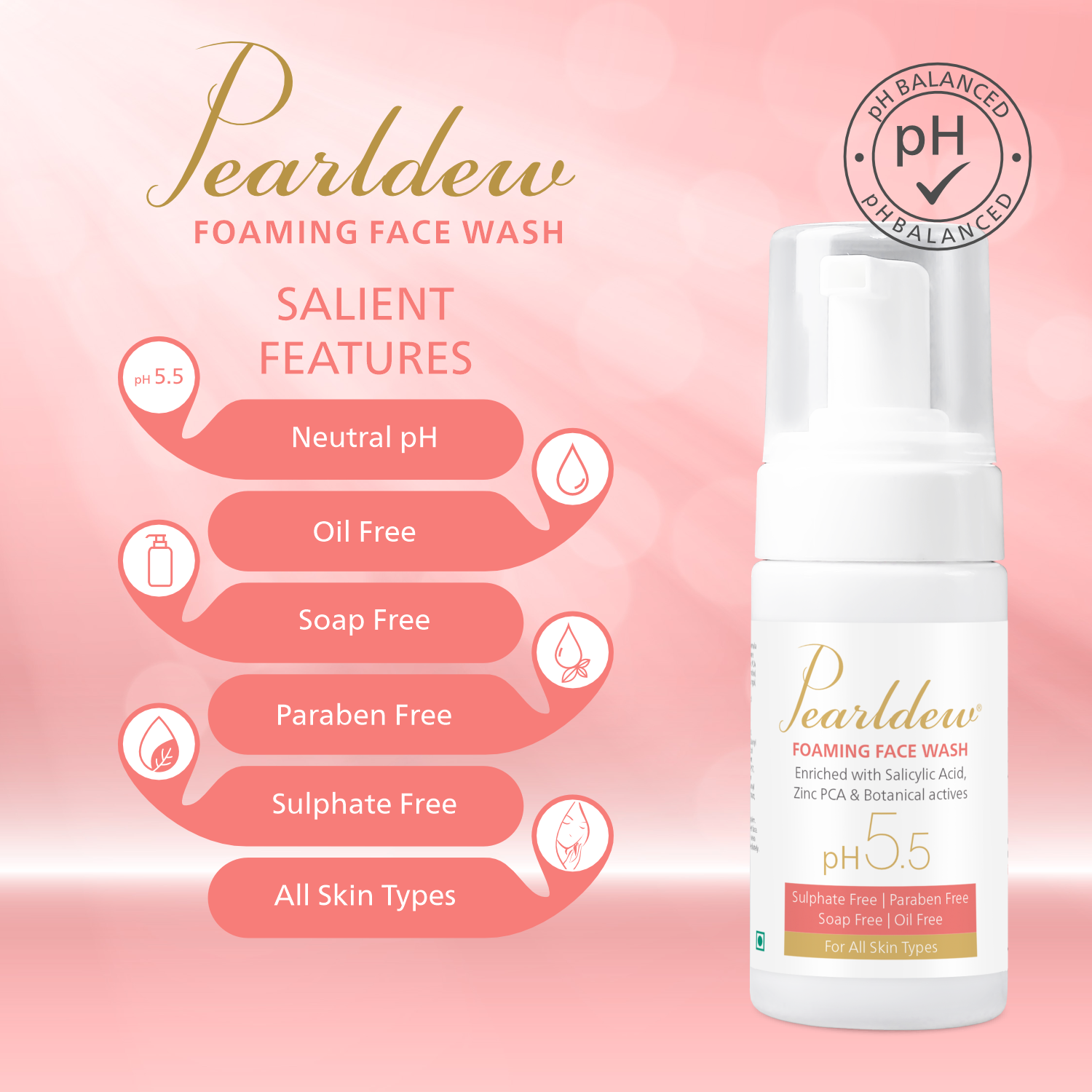 Pearldew Anti-Acne Foaming Face Wash - Image 5