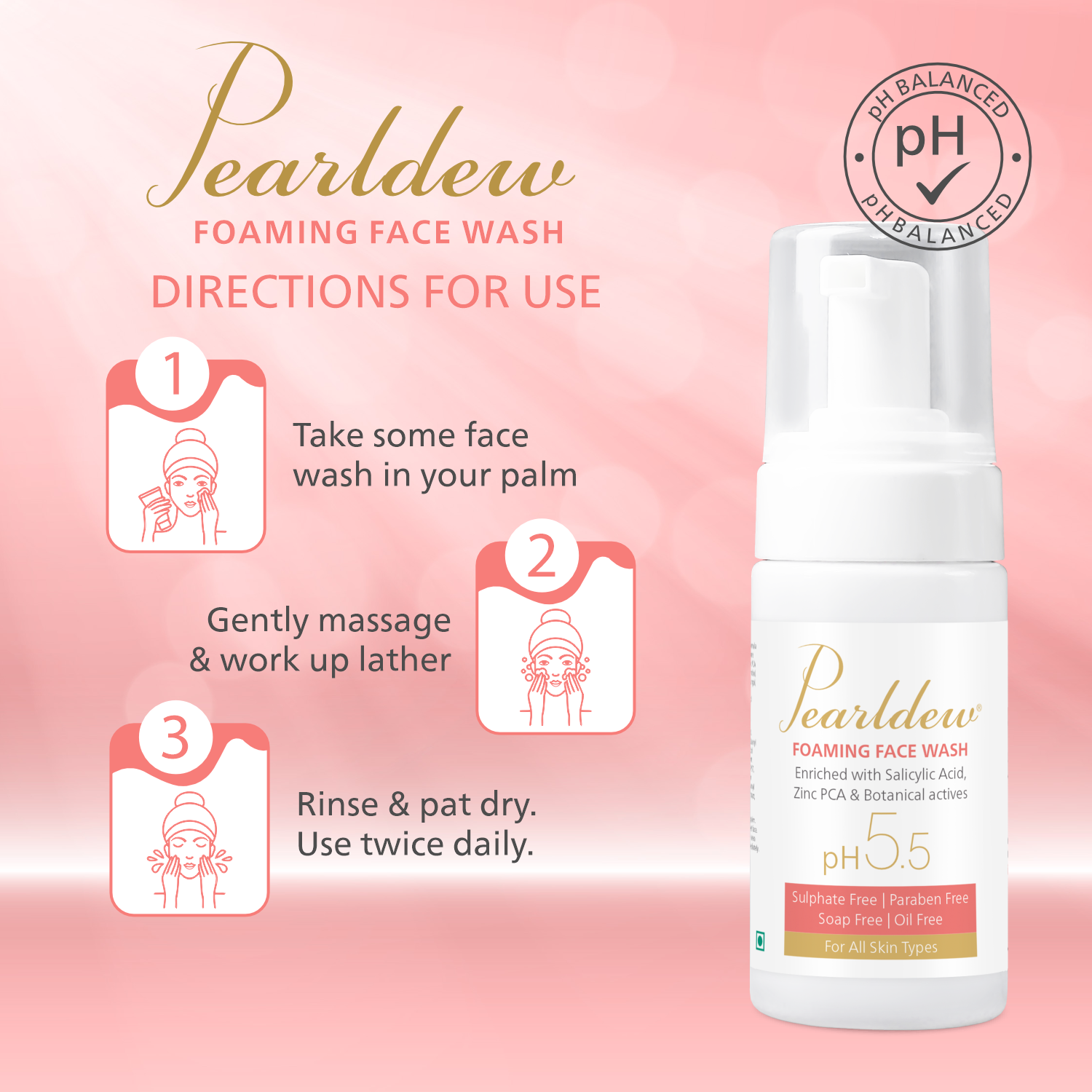 Pearldew Anti-Acne Foaming Face Wash - Image 7