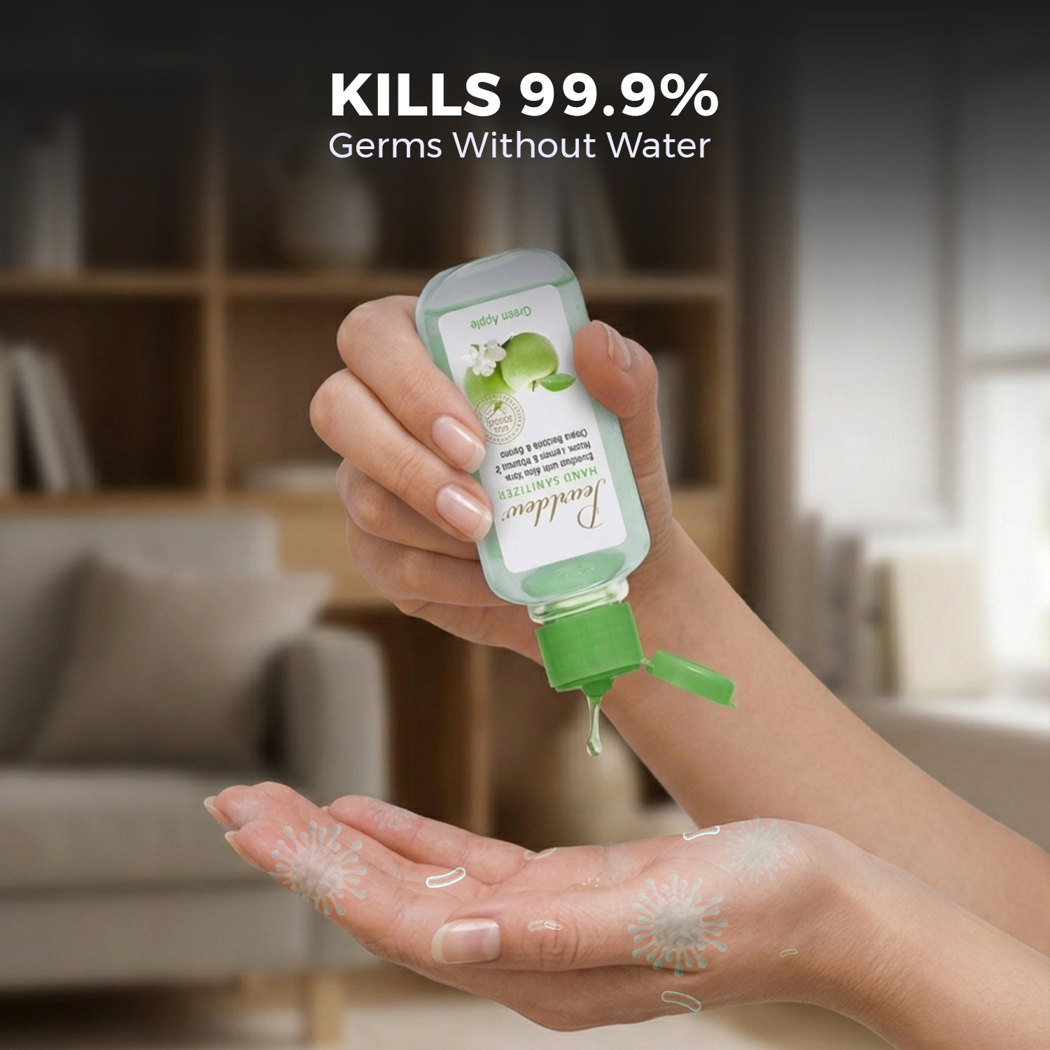 Pearldew Hand Sanitizer (Gel) Green Apple 60 ml - Image 3