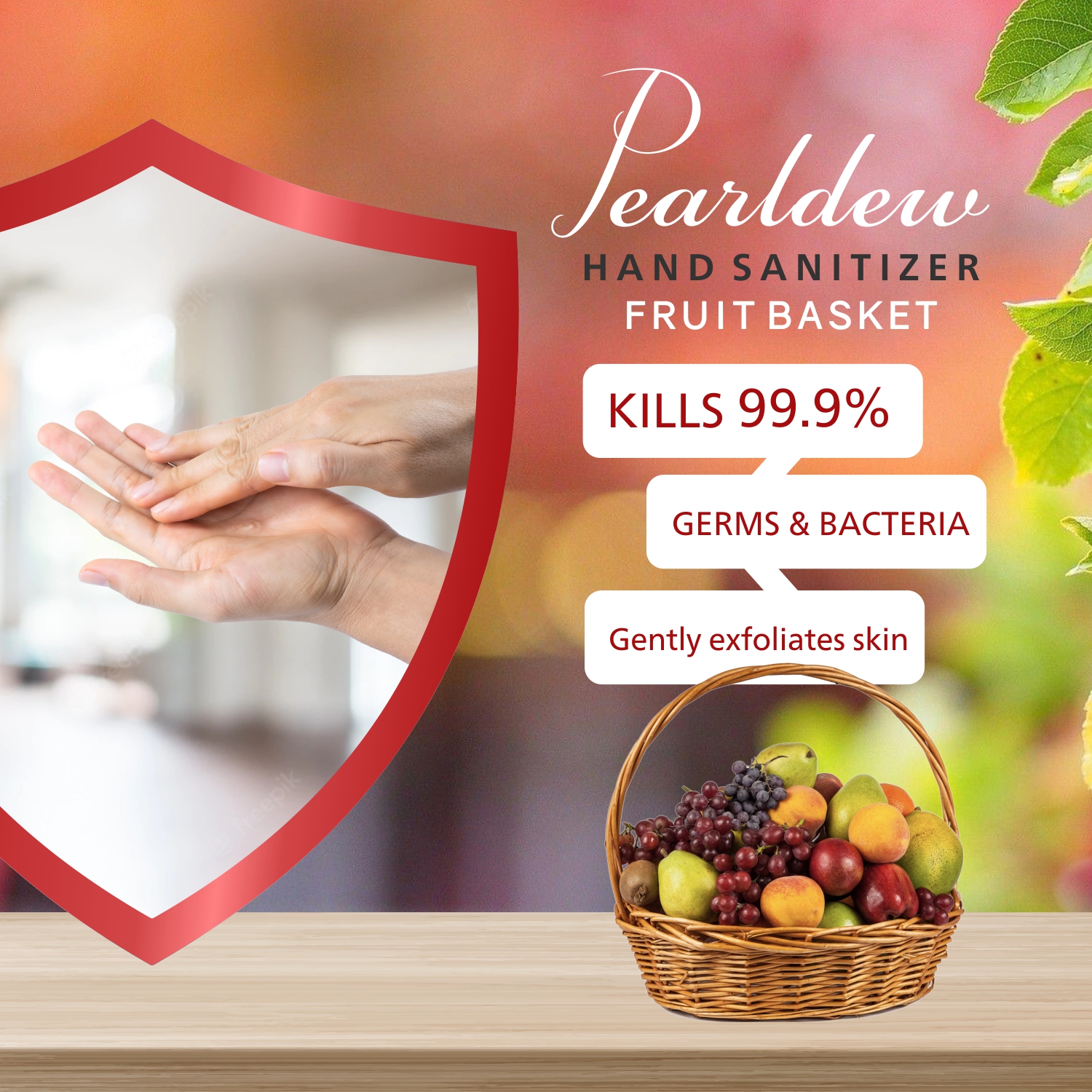 Pearldew Hand Sanitizer (Gel) Fruit Basket 60 ml - Image 4