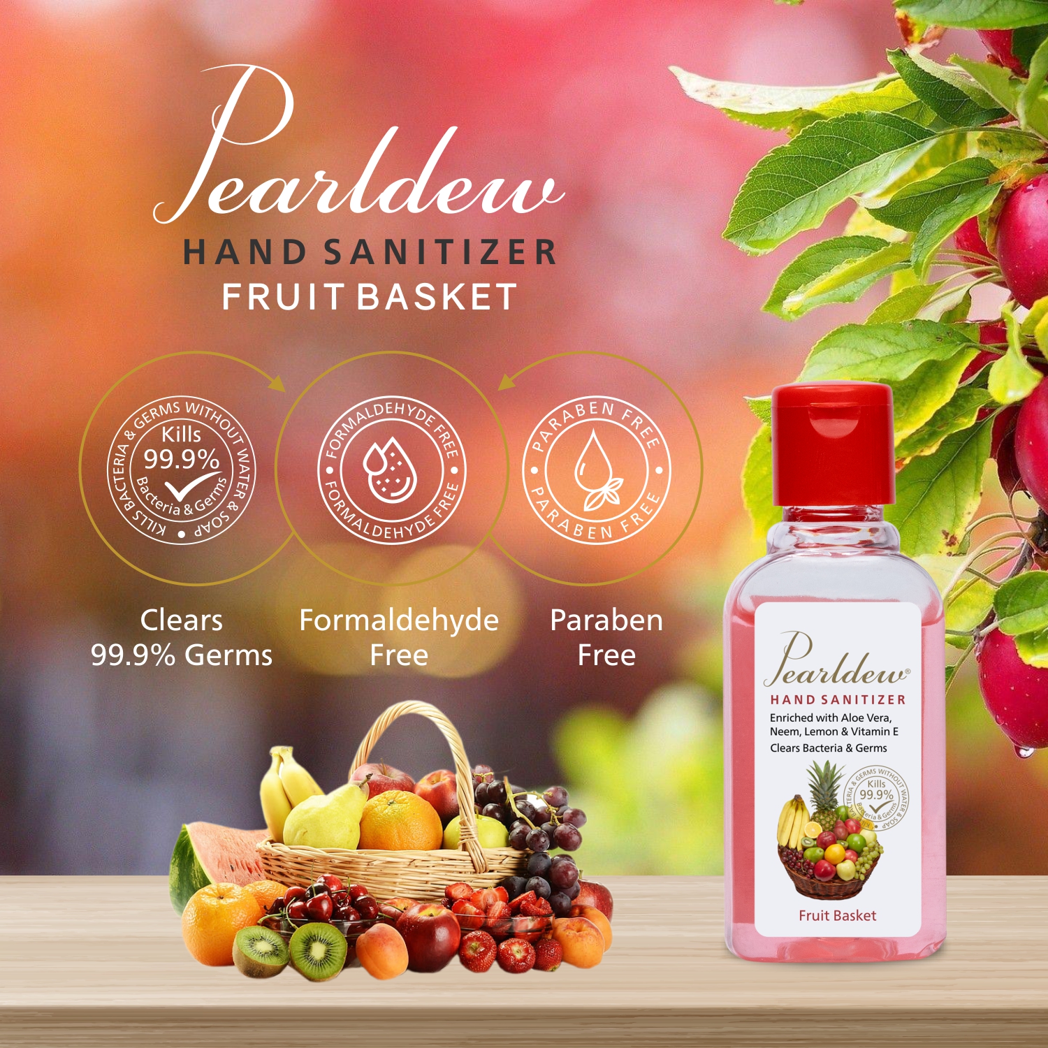 Pearldew Hand Sanitizer (Gel) Fruit Basket 60 ml - Image 6