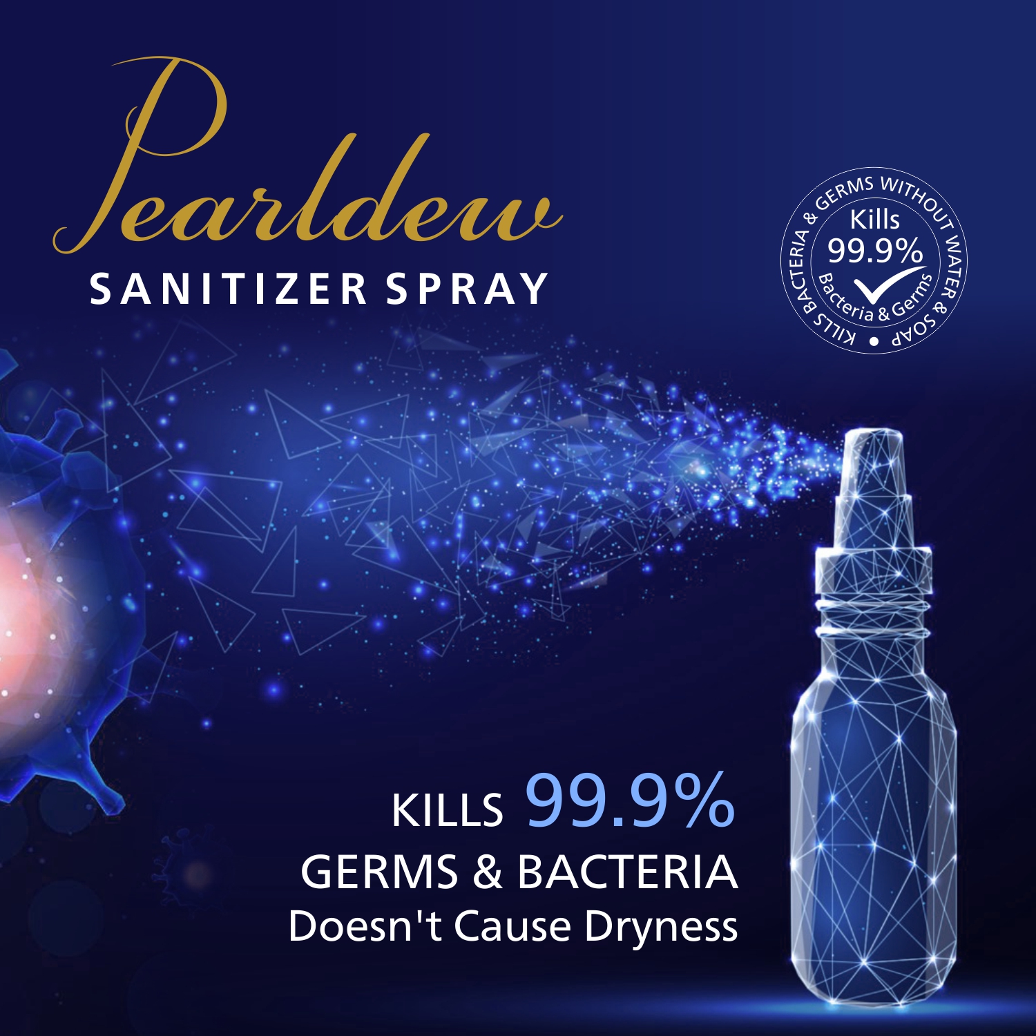 Pearldew Hand Sanitizer (Spray) Blueberry 500 ml - Image 4
