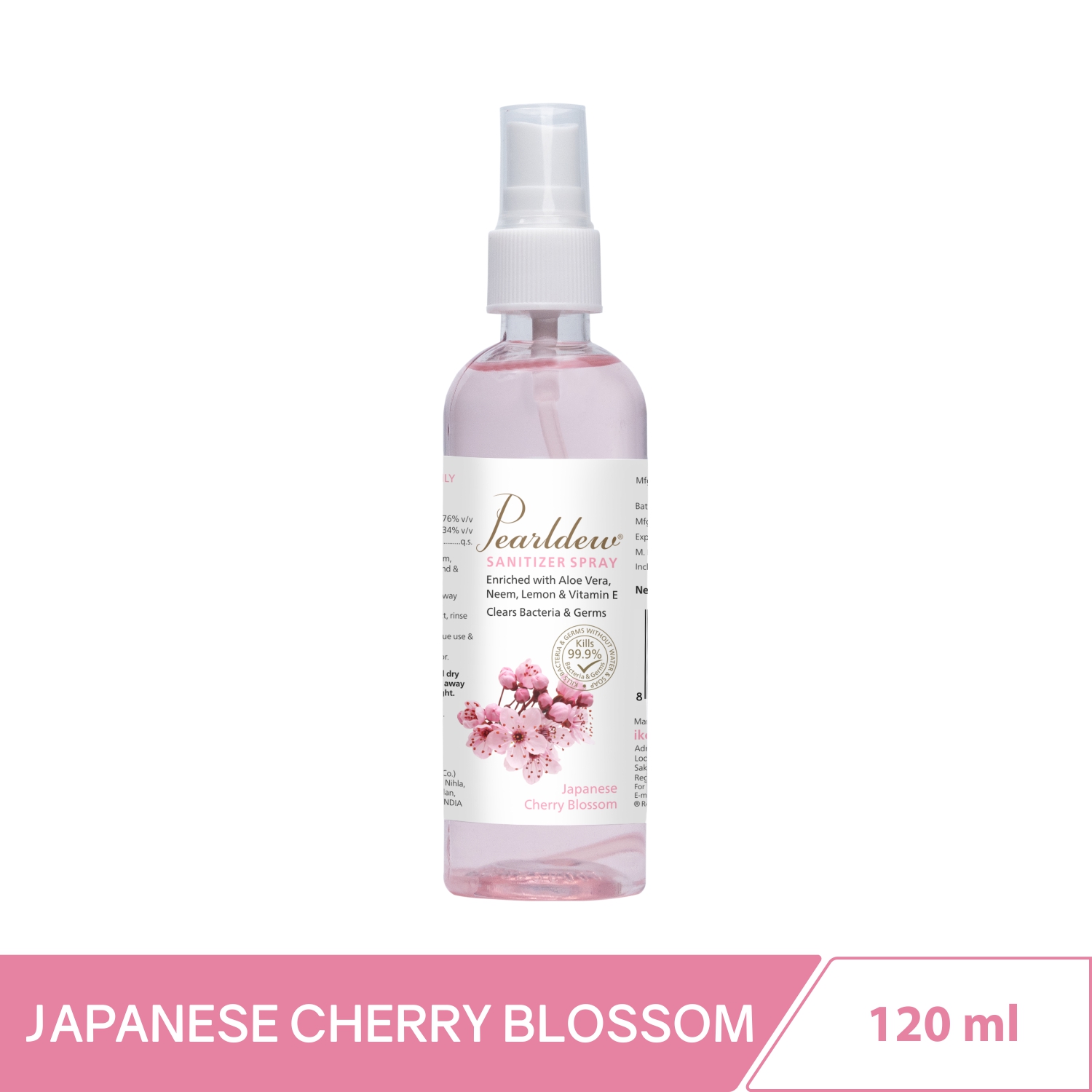 Pearldew Hand Sanitizer (Spray) Japanese Cherry Blossom 120 ml