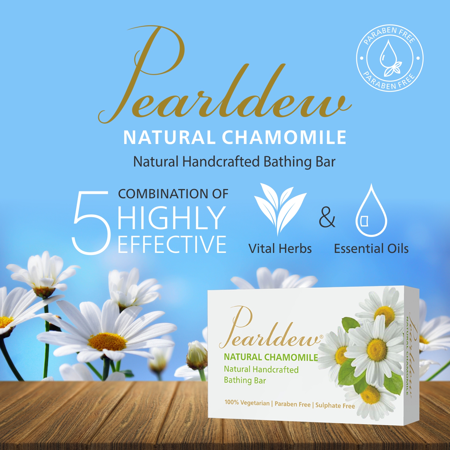 Pearldew Natural Chamomile Bathing Bar - Image 2