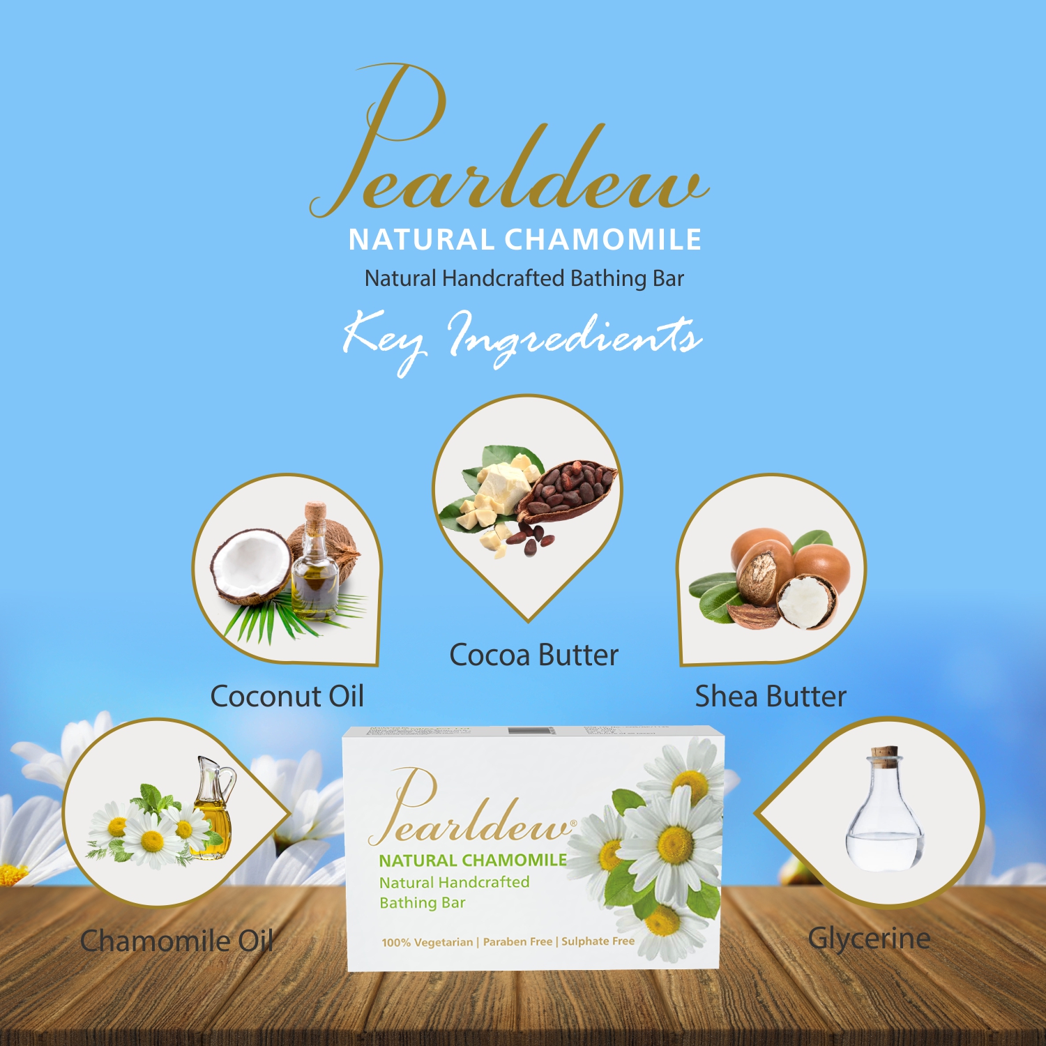 Pearldew Natural Chamomile Bathing Bar - Image 3
