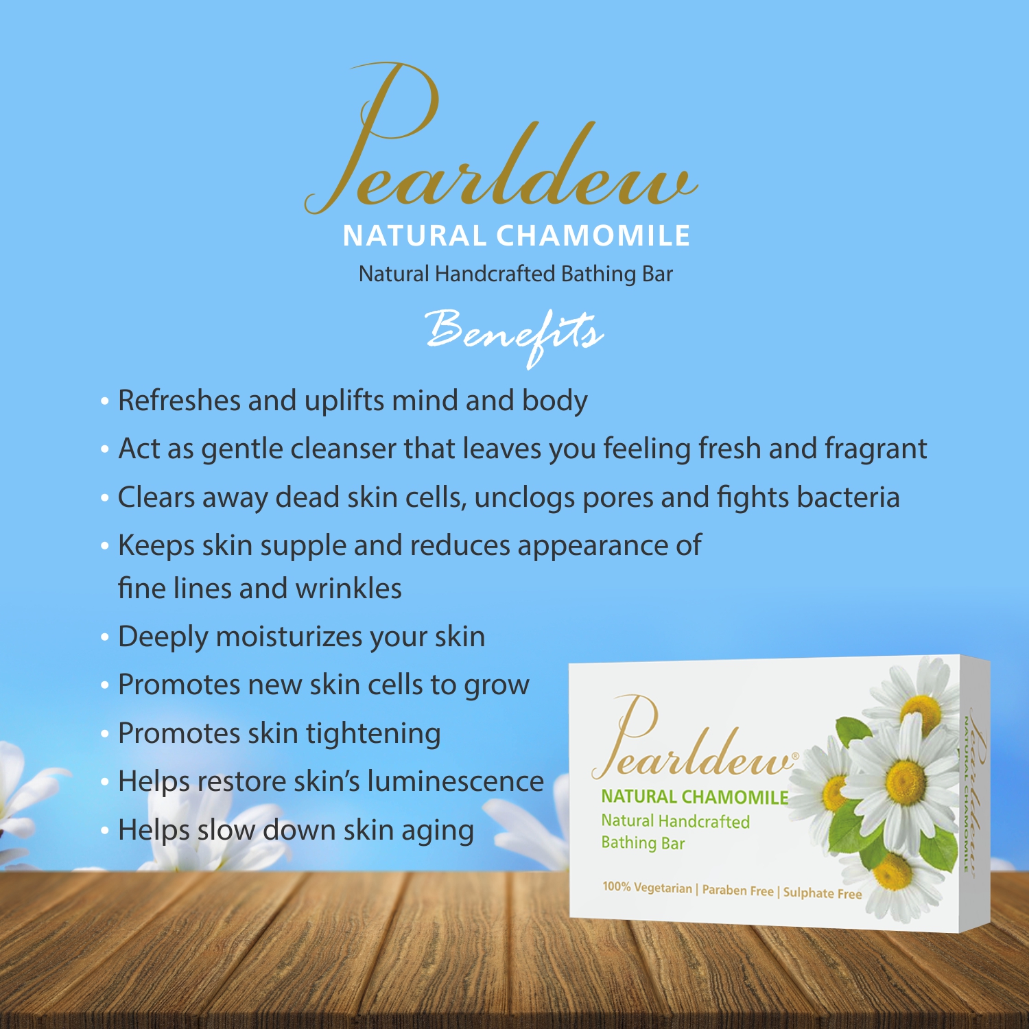 Pearldew Natural Chamomile Bathing Bar - Image 5