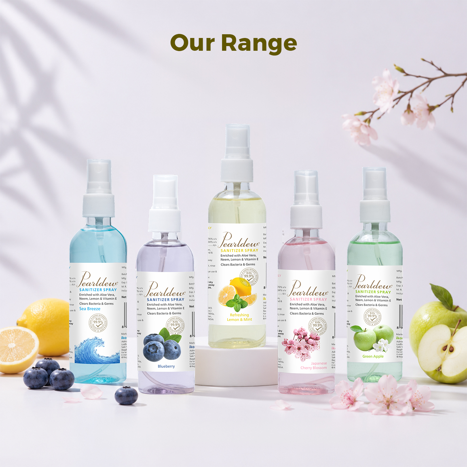 Pearldew Hand Sanitizer (Spray) Refreshing Lemon & Mint 120 ml - Image 8