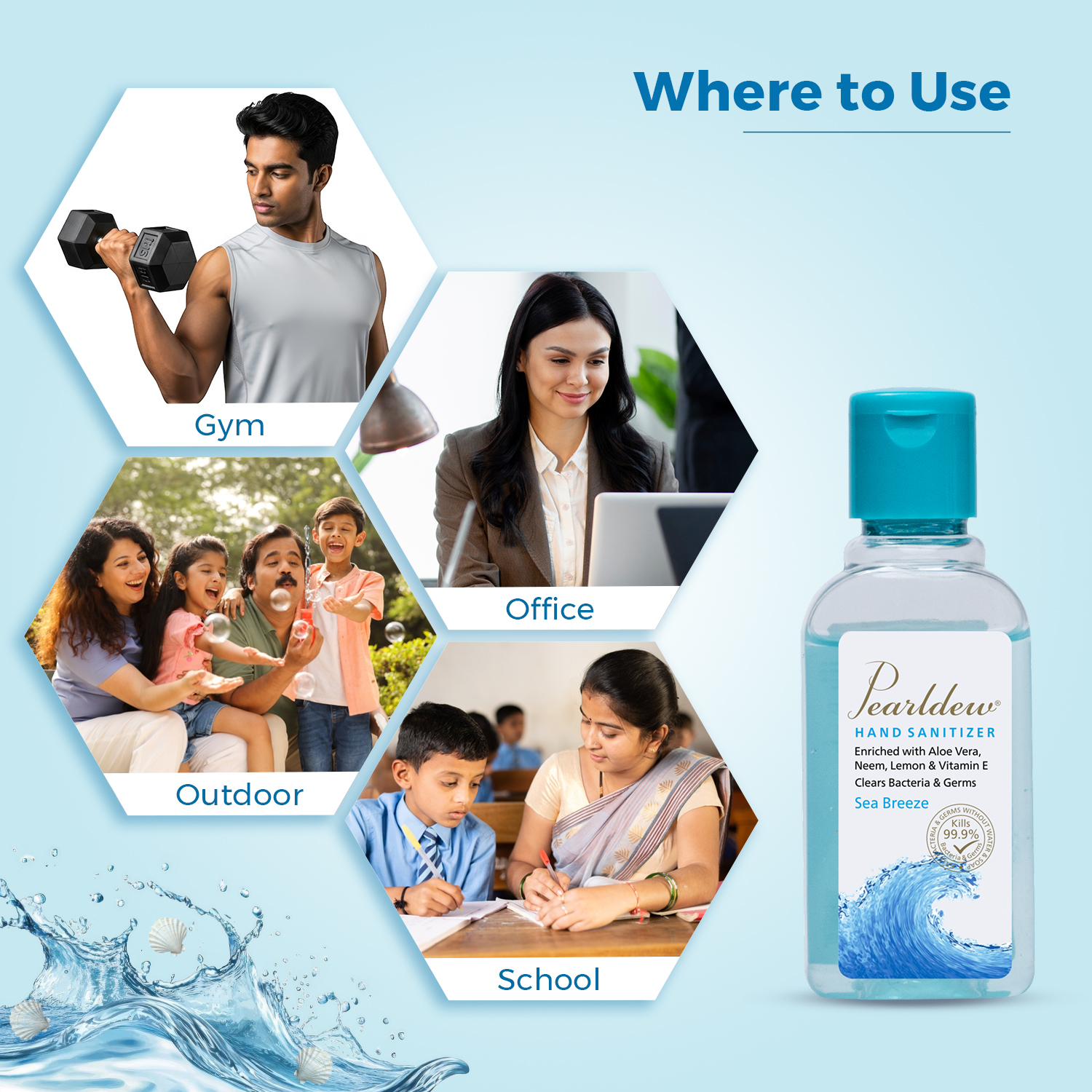 Pearldew Hand Sanitizer (Gel) Sea Breeze 60 ml - Image 8