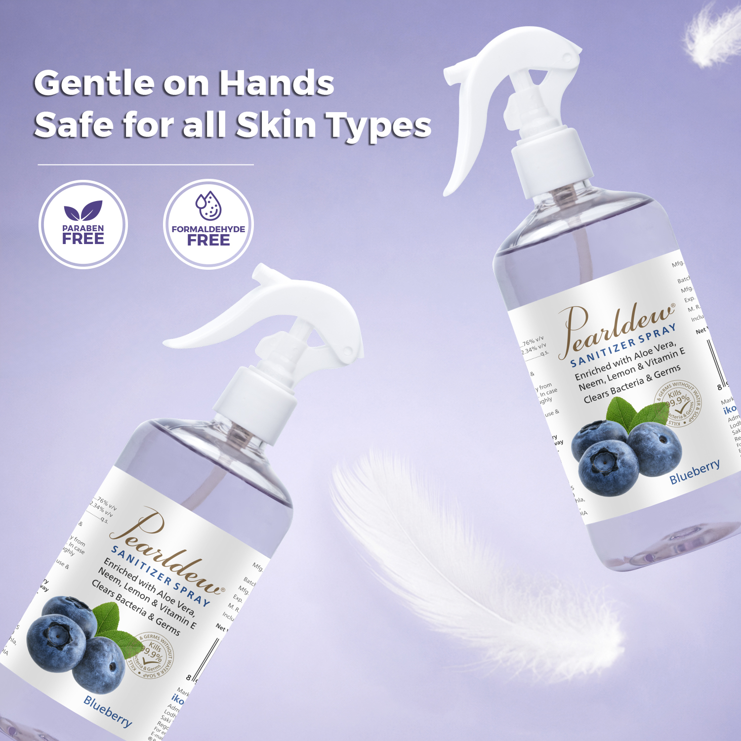 Pearldew Hand Sanitizer (Spray) Blueberry 500 ml - Image 2