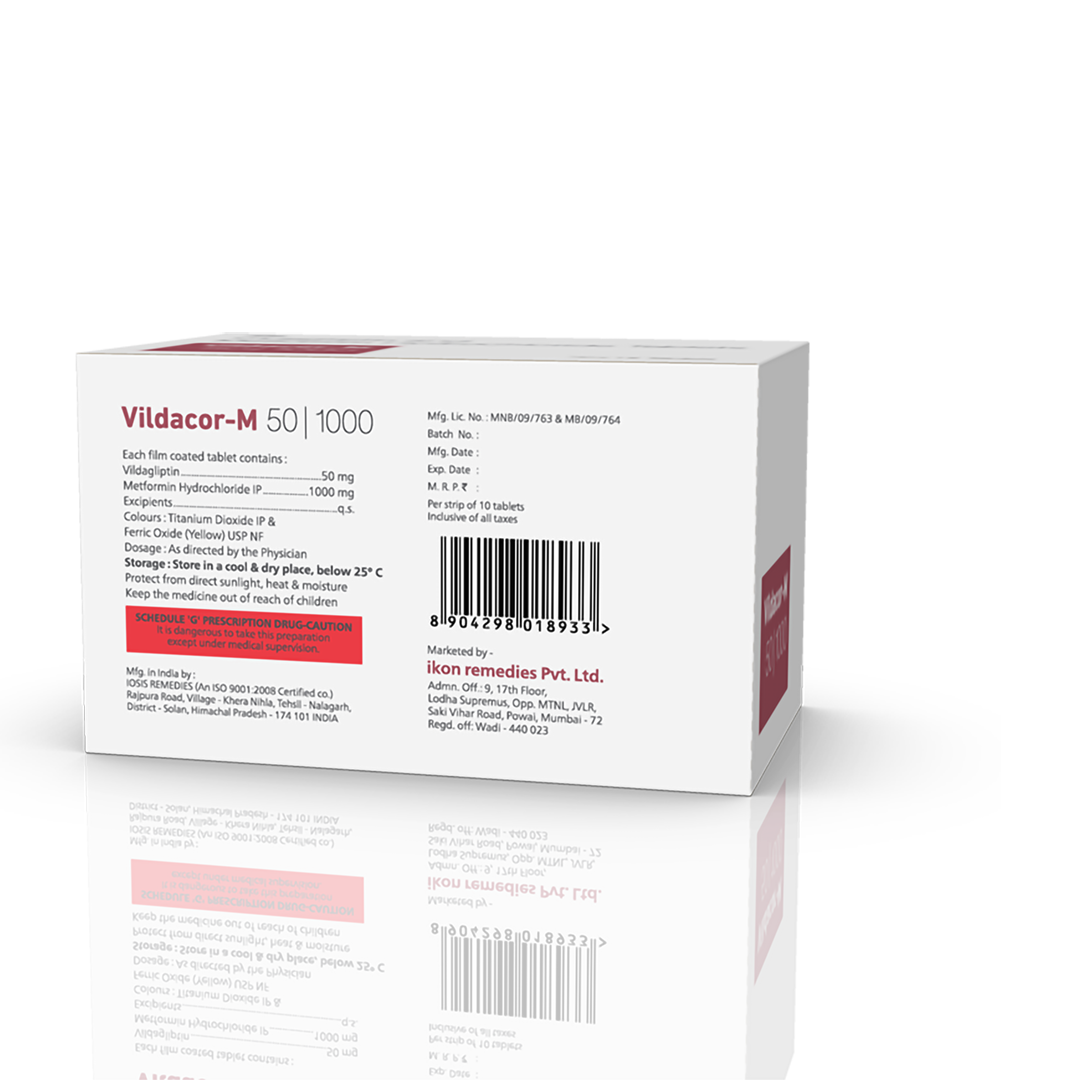 Vildacor-M 50 | 1000 Tablets - Image 4